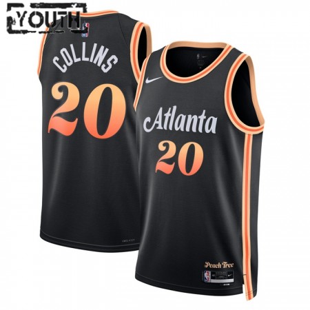 Dres Atlanta Hawks John Collins 20 Nike 2022-23 City Edition Crno Swingman - Dječji